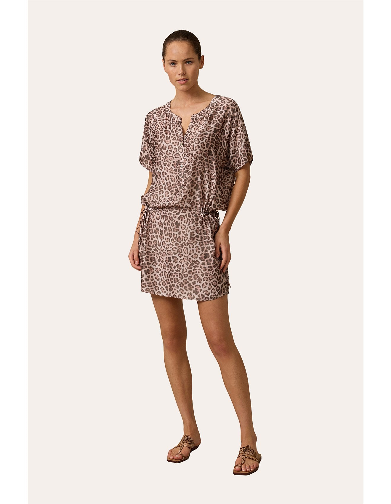 Monte and Lou - Belle Short Sleeve Shirt Dress