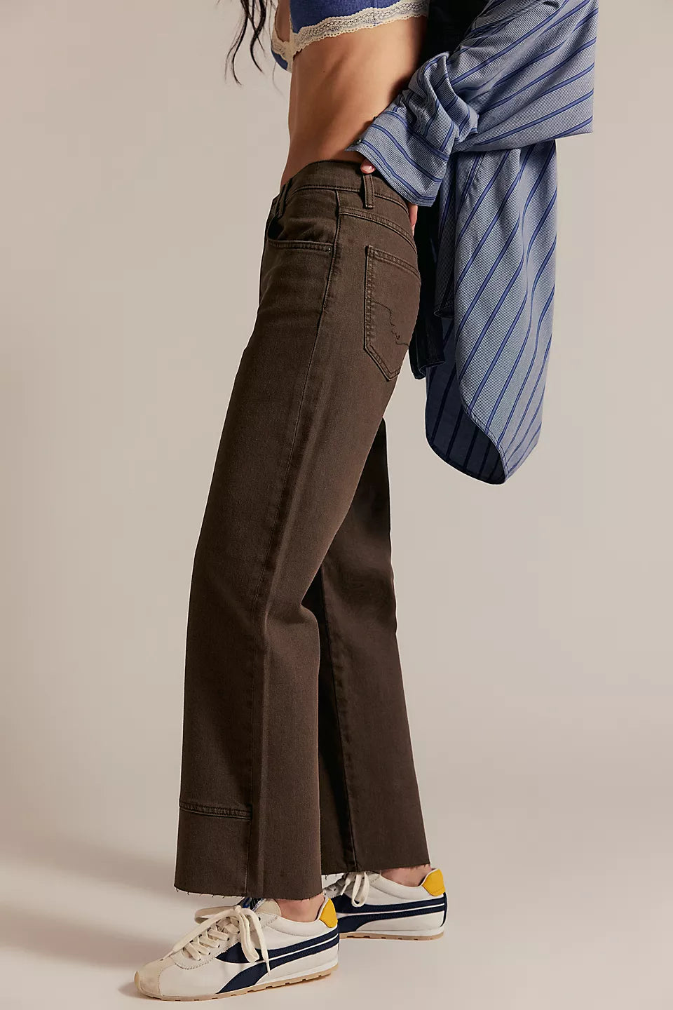 Free People - Risk Taker Mid Rise Jean | Brown