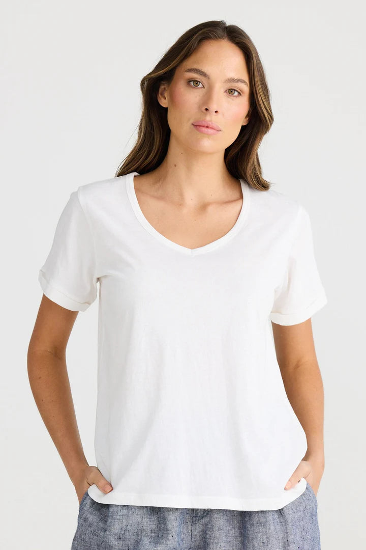 The Shanty Corporation - Kasia Short Sleeve Tee | White