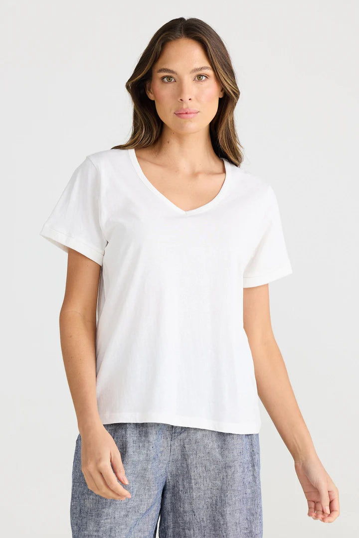 The Shanty Corporation - Kasia Short Sleeve Tee | White