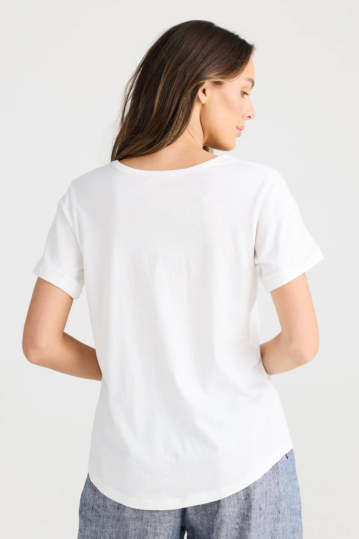 The Shanty Corporation - Kasia Short Sleeve Tee | White