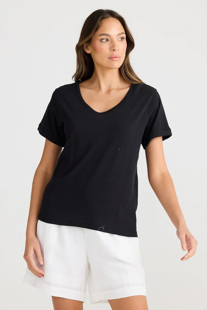The Shanty Corporation - Kasia Short Sleeve Tee | Black