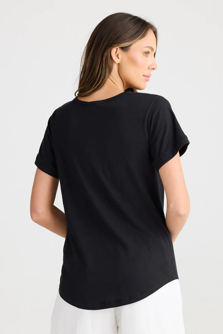 The Shanty Corporation - Kasia Short Sleeve Tee | Black