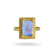 Mountain and Moon - Monica Ring Rainbow Stone