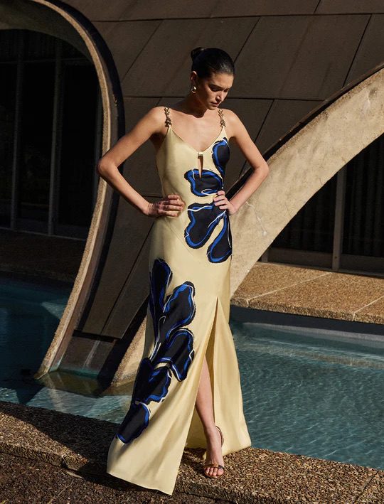 Rebecca Vallance - Indigo Bloom Maxi Dress