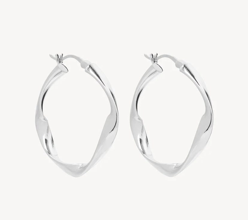 Najo - Garden of Eden Silver Hoop Earring