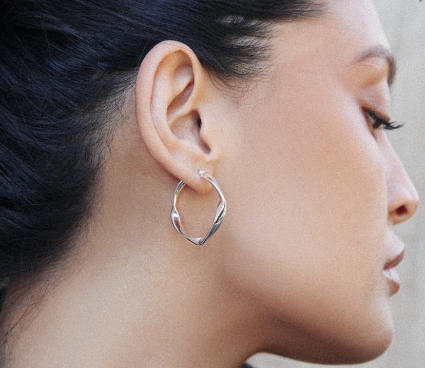 Najo - Garden of Eden Silver Hoop Earring