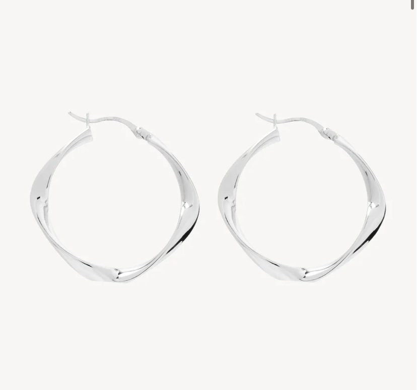 Najo - Garden of Eden Silver Hoop Earring