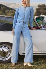 Zoe Kratzmann - Hanker Top | Light Washed Denim