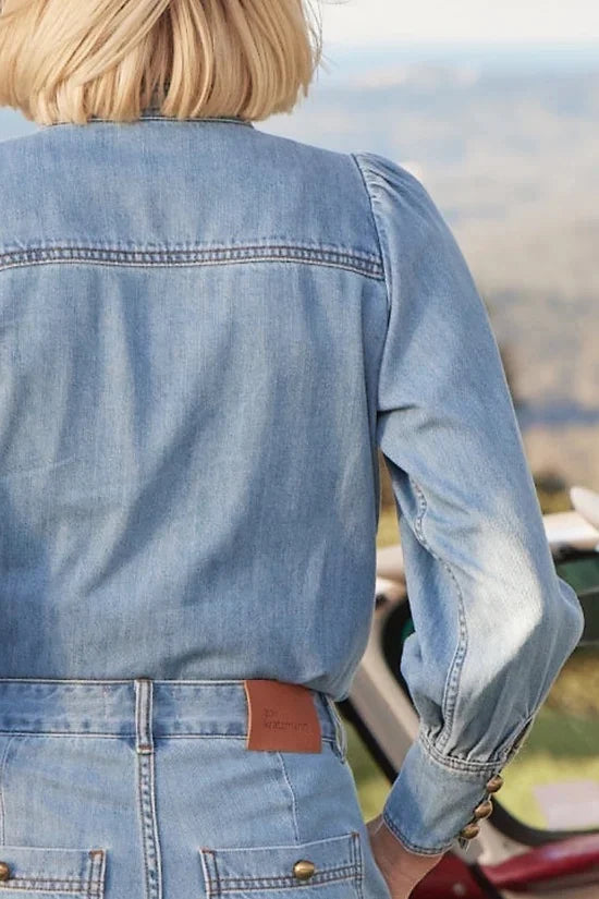 Zoe Kratzmann - Hanker Top | Light Washed Denim
