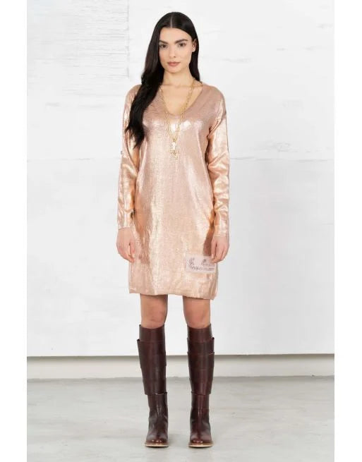 Elisa Cavaletti - Metallic Dress | Rose Gold