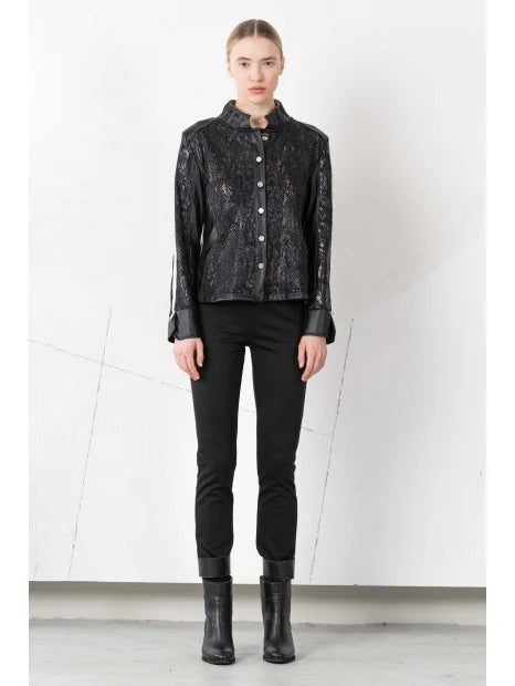 Elisa Cavaletti - Leather Look Blouse