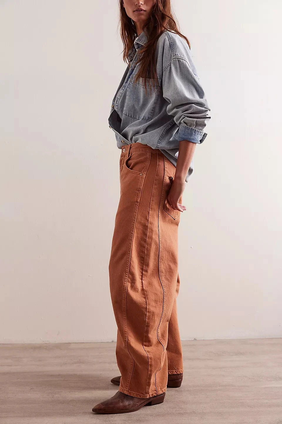 Free People - Good Luck Barrel Jean | Ginger Root