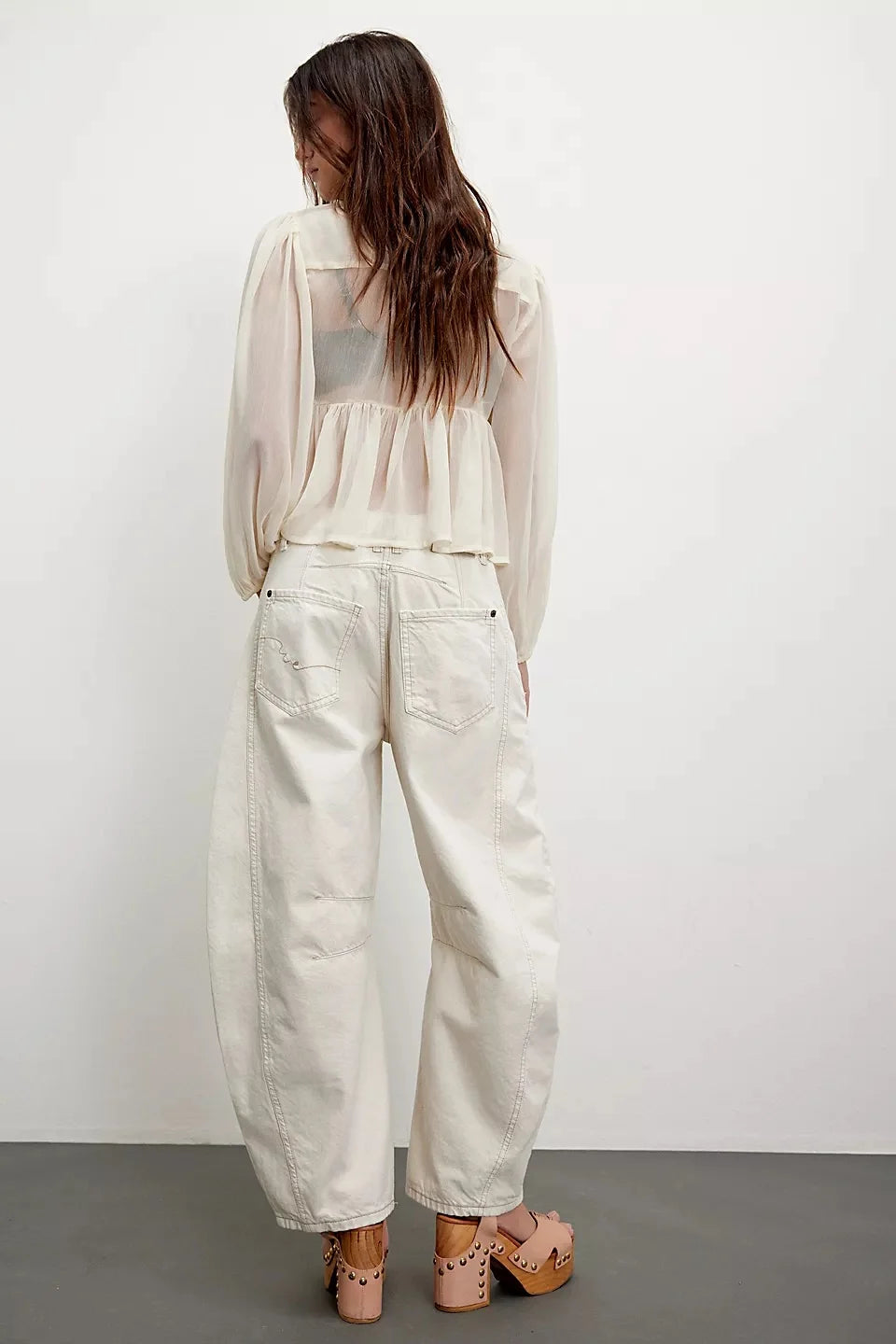 Free People - Good Luck Barrel Jean | Milk