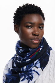 Desigual - Denim Flower Scarf