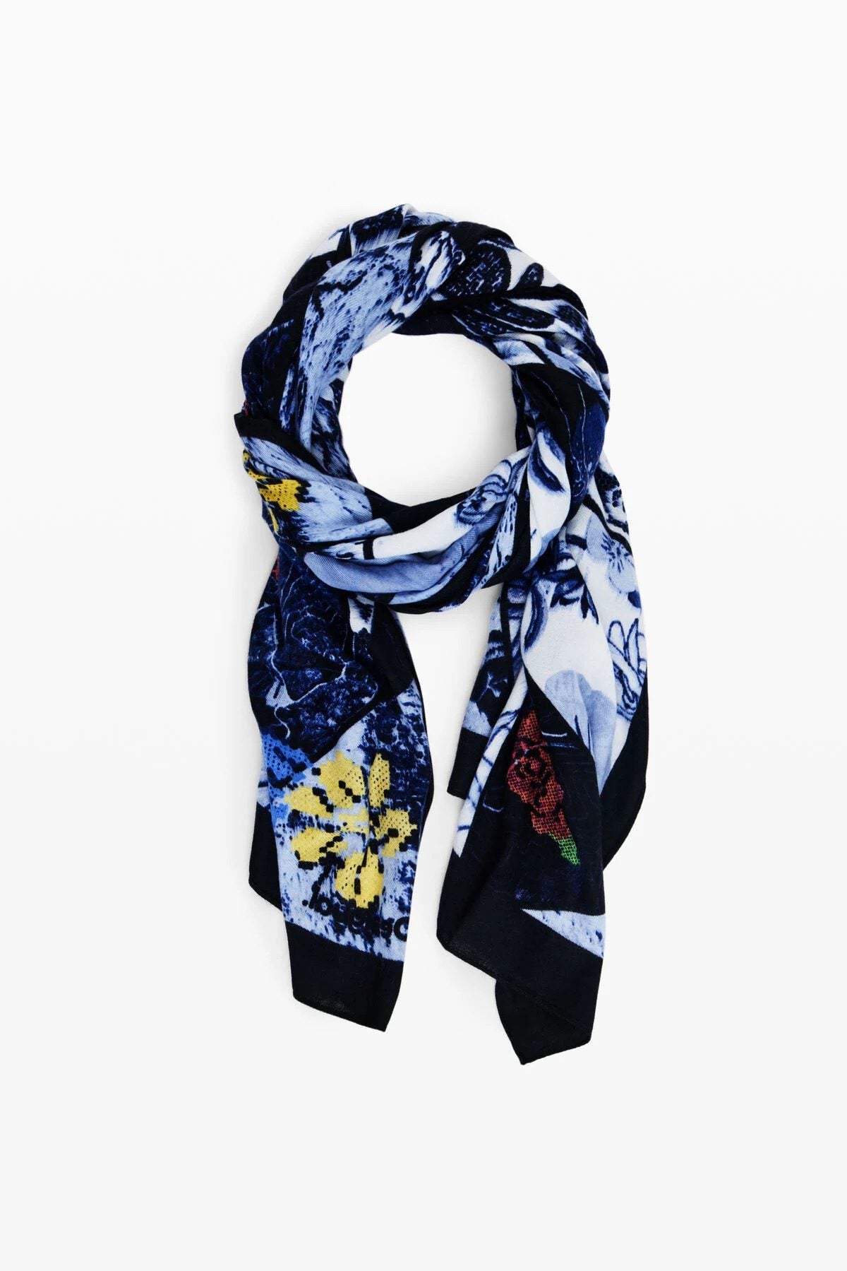Desigual - Denim Flower Scarf