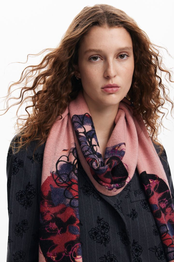 Desigual - Flower Scribble Scarf