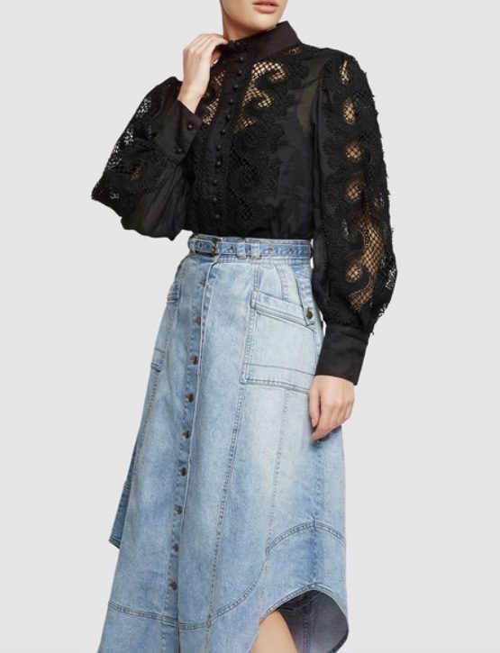 MOS the Label - Victoriana Lace Blouse| Black