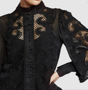 MOS the Label - Victoriana Lace Blouse| Black