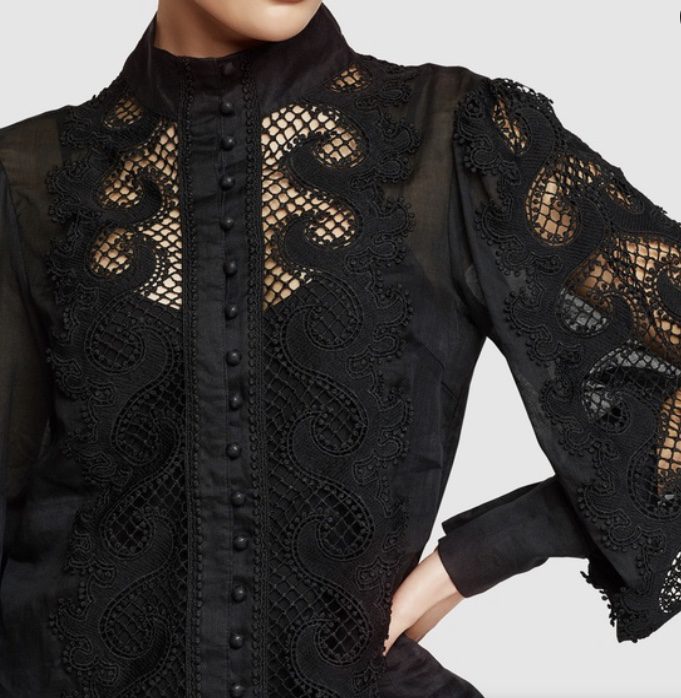 MOS the Label - Victoriana Lace Blouse| Black