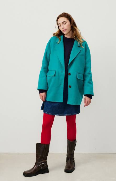 American Vintage - Dadoulove Coat | Duck Blue Melange
