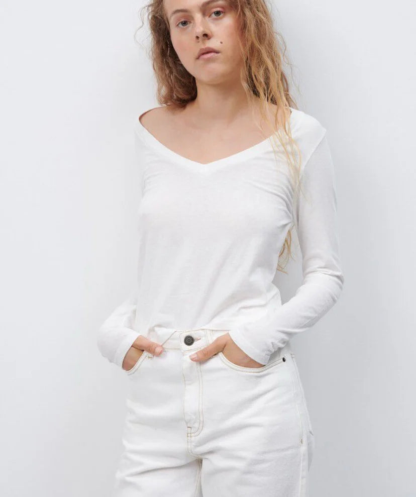 American Vintage - Gamipy Long Sleeve Tee | White