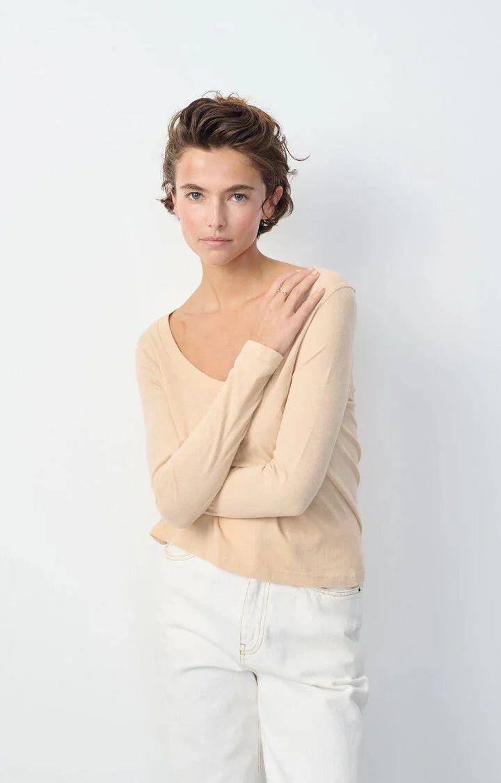 American Vintage - Gamipy Long Sleeve Tee | Sand