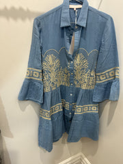 Valerie Khalfon - Baddie Dress | Blue/Cream