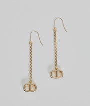 Twinset - Dangle Earrings with Oval T
