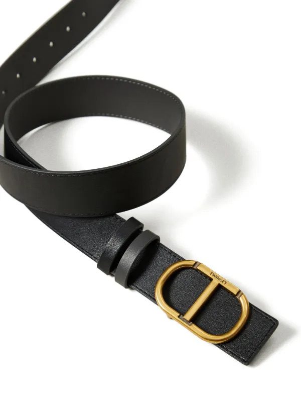 Twinset - Black Belt with Oval T