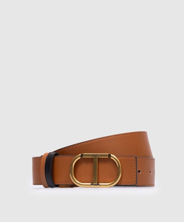 Twinset - Reversible Leather Belt with Oval T