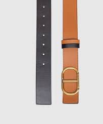 Twinset - Reversible Leather Belt with Oval T