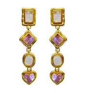 Mountain and Moon - Naomi Pink Crystal | Gold