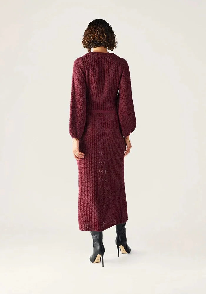 Mos the Label - Furilia Knit Maxi Dress | Cherry Lacquer