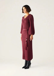 Mos the Label - Furilia Knit Maxi Dress | Cherry Lacquer