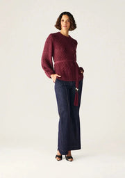 Mos the Label - Furilia Knit Top | Cherry Lacquer