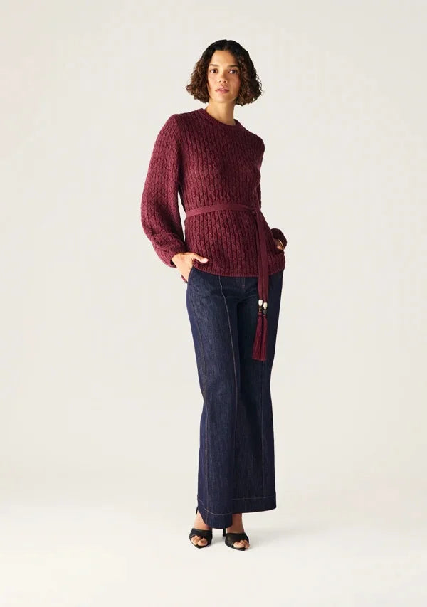 Mos the Label - Furilia Knit Top | Cherry Lacquer