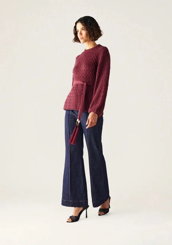 Mos the Label - Furilia Knit Top | Cherry Lacquer