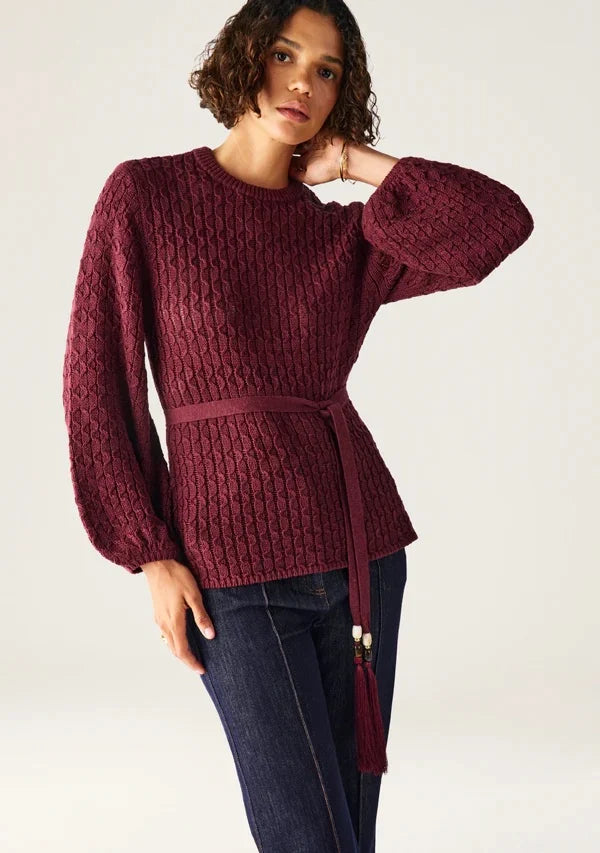 Mos the Label - Furilia Knit Top | Cherry Lacquer