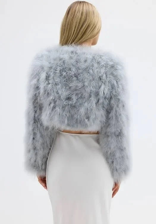 Bubish Luxe - Manhattan Crop Jacket | Light Grey