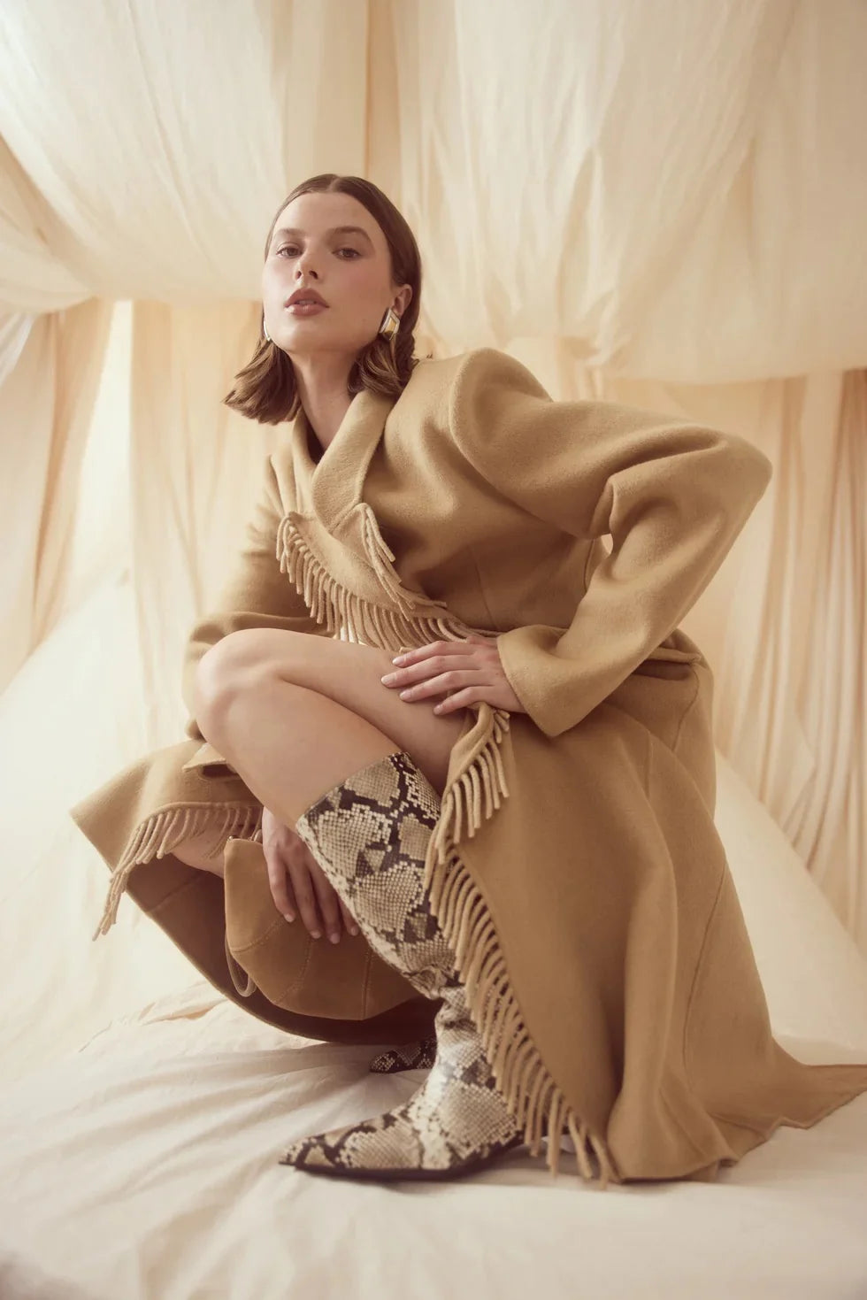 Bubish Luxe - Kate Fringe Wool Coat