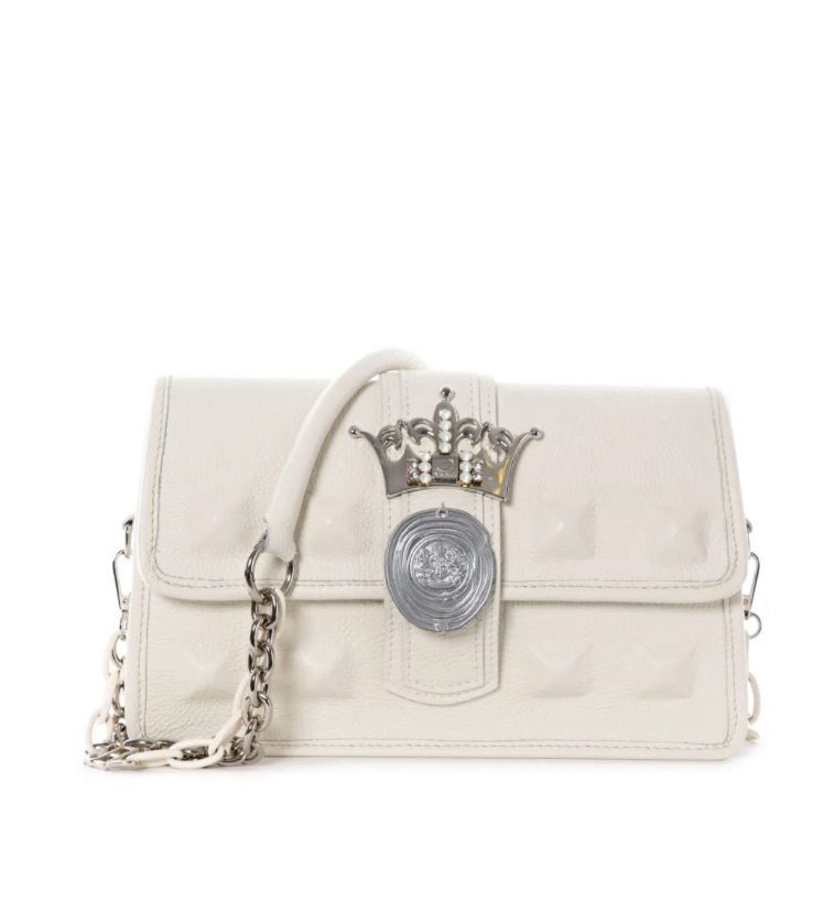 Elisa Cavaletti - Crown Leather Bag | White