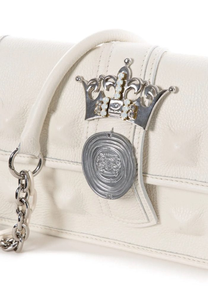 Elisa Cavaletti - Crown Leather Bag | White