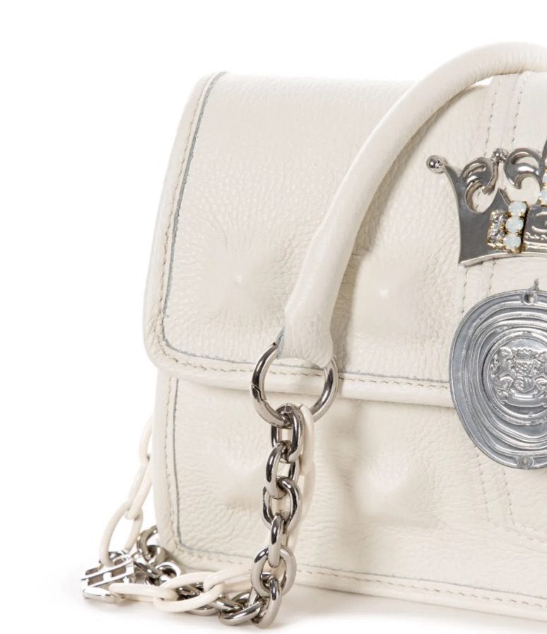 Elisa Cavaletti - Crown Leather Bag | White