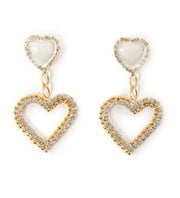 Elisa Cavaletti - Heart Earrings | Cream and Gold