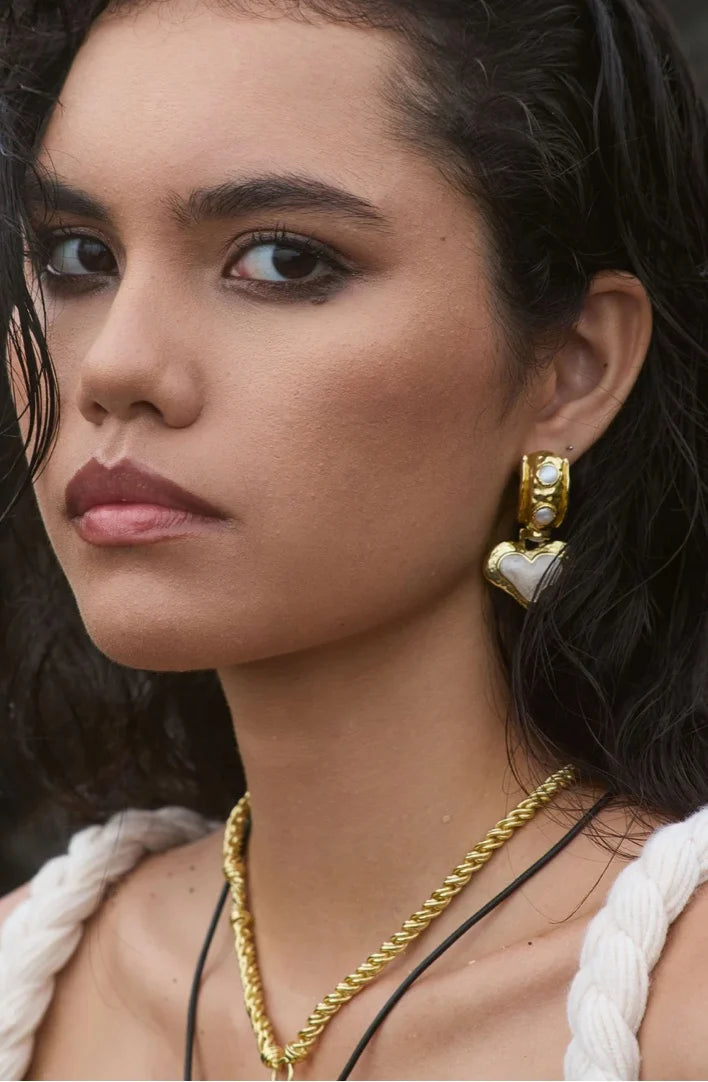 Mountain and Moon - Elena Earrings | Gold
