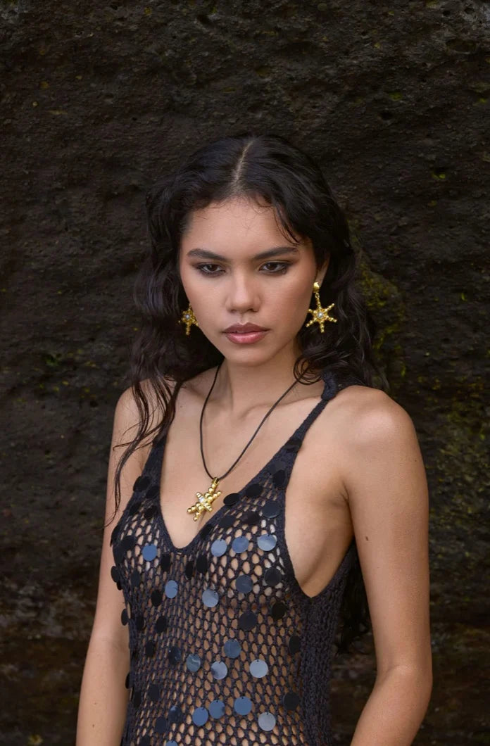 Mountain and Moon - Atlas Necklace | Gold