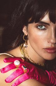 Mountain and Moon - Ines Earrings | Crystal Quartz and CZ