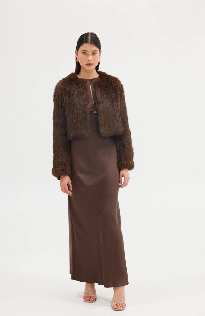 Bubish - Lola Crop Fur | Chocolate