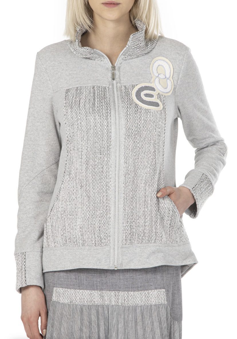 Elisa Cavaletti - Grey Jacket with Embroidery